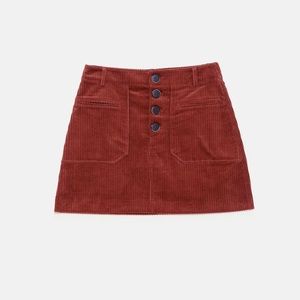 Zara Corduroy Mini Skirt